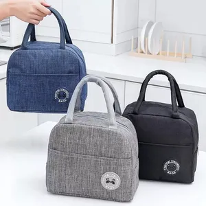 Fashion Cooler Lunch Box Portable Insulated Canvas Lunch Bag Thermal Food Picnic Tote Cooler Bag Lunch Bags For Women Kids