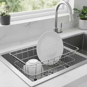 Escurridor de Platos Personalizable, Organizador de Platos, Multiusos, Acero Inoxidable 304, para Fregadero de Cocina - Product Image 1