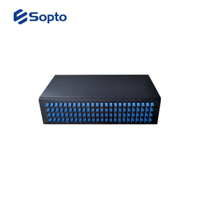 Caja de terminales de <span class=keywords><strong>fibra</strong></span> óptica Sopto interior 12/24/36/48/96 puertos tipo FC caja de terminación óptica fija de bastidor de 19 pulgadas - Product Image 4