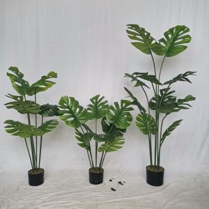 Plantas Artificiales de Monstera de Plástico y Seda, Bonsái Japonés en Macetas para Decoración del Hogar, Interior - Product Image 6