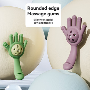 Fabricants ventes directes de silicone palmier <span class=keywords><strong>hochet</strong></span> colle <span class=keywords><strong>dentaire</strong></span> bébé confort bouche période bébé molaire bâton - Product Image 3