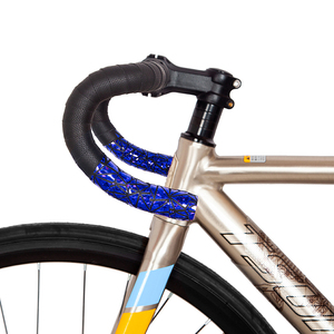 Bande de guidon de vélo réfléchissante à engrenage fixe vélo de route ceinture perforée en cuir PU respirant doux bande de guidon de vélo de route - Product Image 4