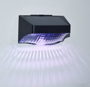 Laser coloré moderne noir solaire clôture lumière extérieure murale Led étanche décoration de la maison jardin lumière - Product Image 2