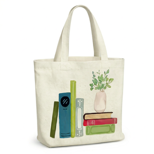 COTTON VOYAGE Custom Printed Logo Full Color Geometric Promotion Gift Women's Medium Shoulder Strap Grocery <b>Tote</b> Bag <b>Canvas</b> - Product Image 5