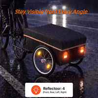 Remorque de vélo pour le transport d'animaux de compagnie, idéale pour la chasse, le camping, la pêche, et la poussette à pousser pour animaux, avec housse imperméable pour le jardin et les courses