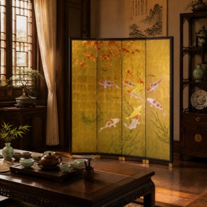 Biombo Plegable de Madera Hecho a Mano de Estilo Oriental Tradicional MF-P0002C - Product Image 1