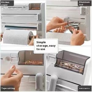 Étagère de rangement multifonctionnelle pour la cuisine, étagère de rangement murale pour <span class=keywords><strong>film</strong></span>, coupe-papier - Product Image 3