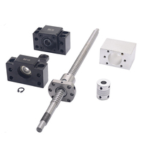 Vis à billes à double écrou en acier GCr15 avec rail linéaire, vis à billes en gros, vis à billes pour rail de guidage linéaire CNC à prix abordable