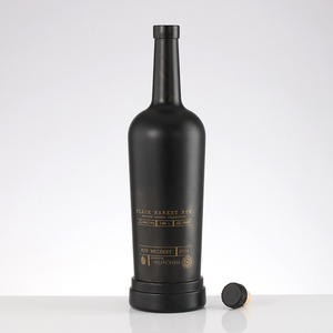Bouteille en verre vide personnalisée Flint 750ml 500ml avec <span class=keywords><strong>bouchon</strong></span> en liège pour whisky spiritueux liqueur - Product Image 1