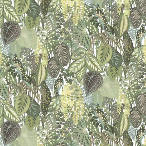 Carta da Parati Murale 3D con Foglie Verdi Tropicali, Design Innovativo per Decorazione di Ristoranti e Caffetterie - Product Image 2