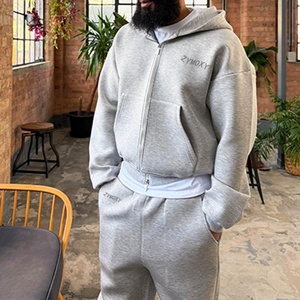 High Quality Baggy Sweatpants and Hoodies Set Blank Plain <b>Jogging</b> <b>Suit</b> French Terry Heavyweight Tracksuit Custom Sweat <b>Suit</b> Men - Product Image 4