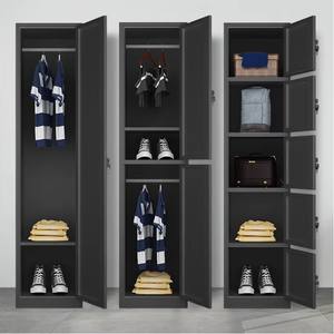 <span class=keywords><strong>Armario</strong></span> Metálico Independiente para Dormitorio de Fábrica, Gabinete Duradero de Almacenamiento de Ropa de Acero Laminado en Frío Engrosado para Apartamento/Dormitorio - Product Image 6