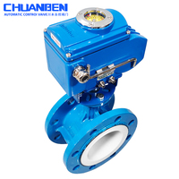 Vanne papillon électrique à bride CHUANBEN, corps en fonte, joint NBR/EPDM/PTFE, norme ISO, compatible eau/acide/huile, DN50-DN300