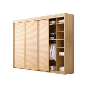 Premium Solid Hard Eucalyptus Wood <b>Wardrobe</b> Modern Design Waterproof Moisture-Resistant Formaldehyde Emission Bedroom - Product Image 3