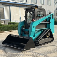 Mini-chargeuse compacte hydraulique à haut débit avec moteur Kubota, hydraulique HYDAC, chargeuse sur roues avec tarière et grappin pour l'agriculture
