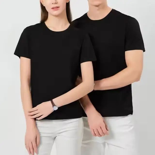 Camiseta de 100% algodón con logotipo personalizado, camiseta lisa Unisex de Color sólido, camisetas en blanco informales con estampado de pantalla de alta calidad para hombre