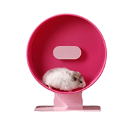 Roda Hamster Tafit Super-Senyap Tahan Lama Berbahan PE dengan Bantalan Ganda, Spinner Senyap, Tinggi Dapat Disesuaikan, untuk Gerbil dan Hamster Suriah