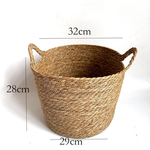 Maceta de suelo de junco marino para decoración del hogar, <span class=keywords><strong>cesta</strong></span> tejida para plantas, cubierta para macetas, <span class=keywords><strong>cesta</strong></span> de almacenamiento para el hogar y organización. - Product Image 5