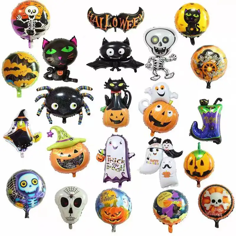 Baru tema Halloween balon Foil kartun vampir tengkorak penyihir Iblis karnaval hantu Festival dekorasi pesta balon produsen
