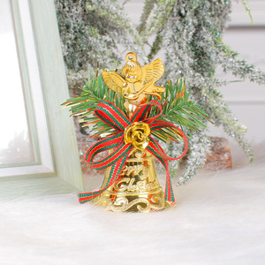 9Cm Groothandel Grensoverschrijdende Kerst Rood Lint Gouden Bell Accessoires Xmas <span class=keywords><strong>Tree</strong></span> Diy Hanger Met Strik - Product Image 1
