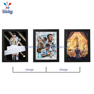 Poster 3D con 3000 design di calciatori famosi, decorazione da parete per appassionati di sport, poster lenticolare 3D con stelle del calcio mondiale. - Product Image 2