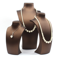 Expositor de Collares con Maniquí, Soporte para Collares, Exhibidor de Joyería para Mostrador