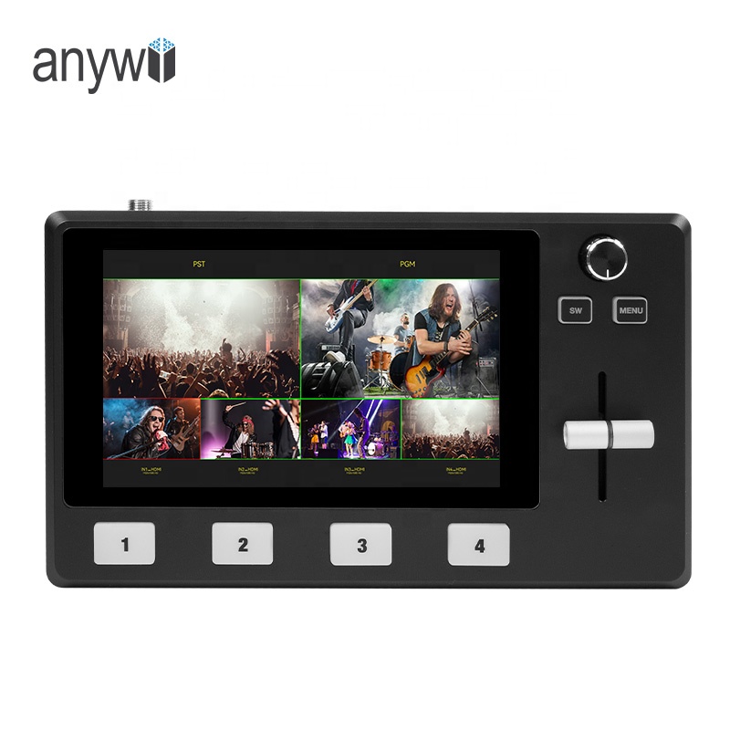 Студийное смесительное оборудование Anywii, переключатель видео для трансляции в прямом эфире, управление мультикамерой