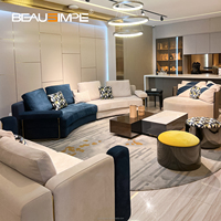 Ensemble de canapés de massage au design Chesterfield carré créatif, cadre en bois massif, cuir givré de qualité supérieure, convertible, éponge, 4 places, moderne