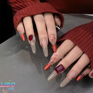 Mirror <b>Chrome</b> <b>Powder</b> Red Color Smooth Shiny Magic <b>Chrome</b> For Nail Decorative - Product Image 4