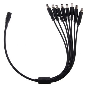 8-Output <b>Power</b> Splitter For Surveillance Cameras 12V <b>DC</b> Adapter <b>Cable</b> Splitter Connector - Product Image 1