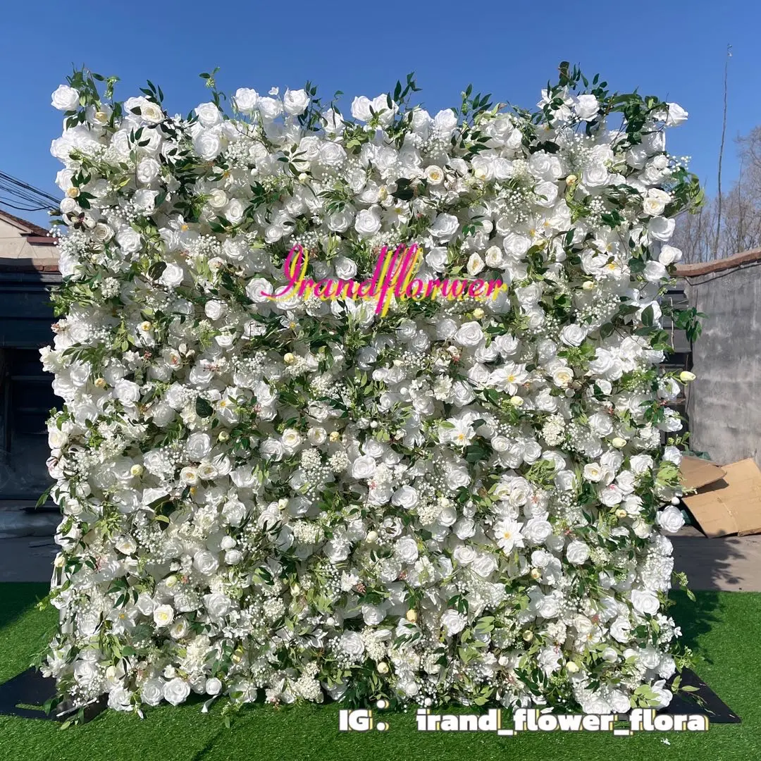 SH1040 Amazon Seide künstliche Blumen günstige Blume Wand Grünblumen-Hintergrund für Haus Hochzeit Dekoration heißer Verkauf Rose-Panel