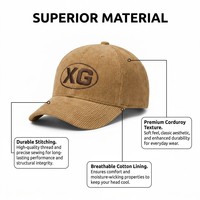 Gorra de Béisbol Deportiva Personalizable de 5 Paneles en Algodón Oxford Beige para Hombre y Mujer, con Visera Curva y Diseño de Equipo Bordado Plano