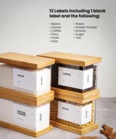Bambou Hermétique Garde-Manger Conteneur De Stockage Organisateurs De Cuisine Distributeur Pour Céréales Riz Snack Stockage Boîtes De Stockage Des Aliments Bacs