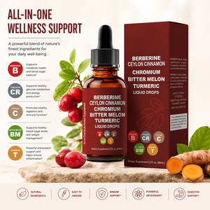 Gotas <span class=keywords><strong>L</strong></span>íquidas <span class=keywords><strong>de</strong></span> Berberina <span class=keywords><strong>de</strong></span> Marca Privada OEM <span class=keywords><strong>60ml</strong></span> con Canela <span class=keywords><strong>de</strong></span> Ceilán, Melón Amargo, Cúrcuma y Cromo para Apoyo Metabólico - Product Image 4