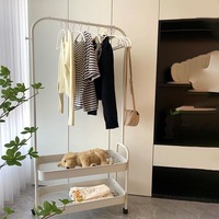 Séchoir à linge sur pied en acier au carbone avec cintre de balcon amovible et design épuré