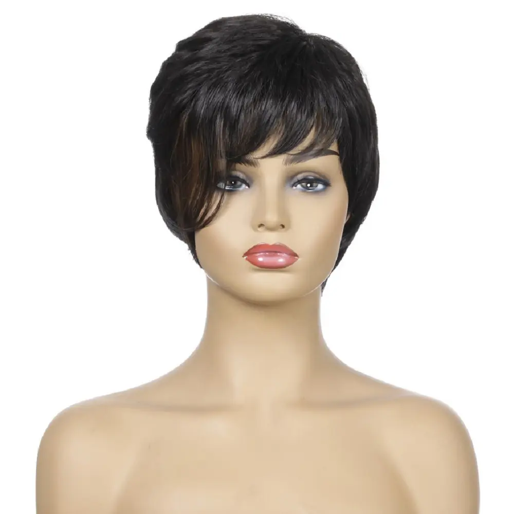 Short Pixie Cut Hair Short Black Hairstyles Synthetic Wigs For Women Heat Resistant Hairpieces Women's Fashion Wigs