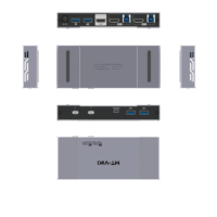 Commutateur KVM HDMI manuel 2 ports 8K60Hz avec hub USB3.0 4 ports et boîtier en alliage d'aluminium pour 2 ordinateurs