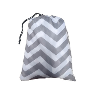 Laundry Basket Foldable Storage <b>Bin</b> With Drawstring Bag Rose Red Stripes 420D Oxford Cloth Neatening Storage - Product Image 4
