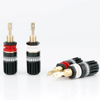 Connecteur de borne de haut-parleur en laiton pour amplificateur audiophile, adaptateur de connecteur audio jack banane