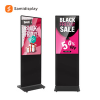 Écran ultra large de 55 pouces, lecteur multimédia publicitaire, totem portable avec écran tactile pour la vente en gros