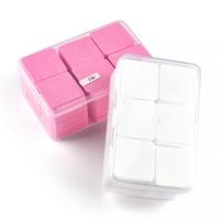 Tampons professionnels jetables non pelucheux pour dissolvant de vernis à ongles avec boîte, lingettes nettoyantes super absorbantes pour le gel et le nail art, sans résidu