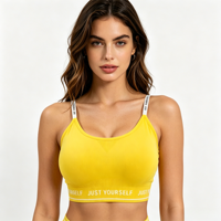 Soutien-gorge de sport pour femme, sans armatures, sans coutures, tricoté, respirant, séchage rapide, absorption de la transpiration, dos en U, compatible OEM
