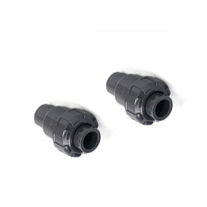 Vanne de retenue UPVC personnalisée, type à bille unidirectionnelle, pour systèmes d'alimentation en eau et de drainage chimique, raccords pour tuyaux carrés en <span class=keywords><strong>PVC</strong></span> de <span class=keywords><strong>40</strong></span> mm - Product Image 1