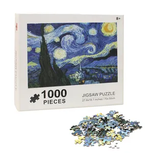 new design good price custom adult puzzle game jigsaw puzzle 1000 pieces