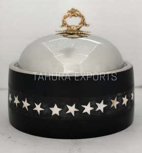 Olla de acero inoxidable de plata Premium, calentador de alimentos hecho a mano, fregona decorativa de madera, cazuela, cocina casera, Hotel - Product Image 1