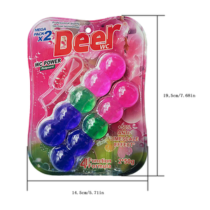 Bloc WC désodorisant automatique écologique parfum lavande Deer WC-2582 avec plus de 80 % d'ingrédients actifs - Product Image 3