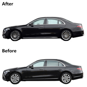 W223 Cambio a S450 <span class=keywords><strong>S580</strong></span> AMG Style Body Kit para Mercedes Benz S Class W223 <span class=keywords><strong>2021</strong></span> + Incluye luces traseras del capó Guardabarros del parachoques delantero. - Product Image 5