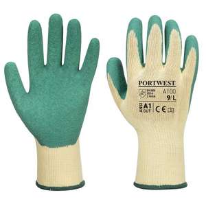 PORTWEST - A100GNRM Guante de látex verde Grip-GUANTES EAN 5036108301928 - Product Image 1