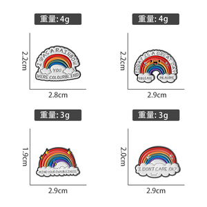 Sming Pins I WAS a RAINBOW Esmalte Pins Custom I DO Not CARE Broches Insignias de solapa Ropa Homosexualidad LGBT Joyería - Product Image 6