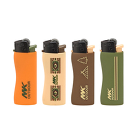 Briquet à roue tactile MK Cigarette, coupe-vent, rechargeable, pour bougies, avec logo